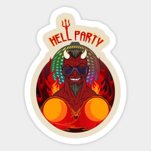 Hell party Sticker